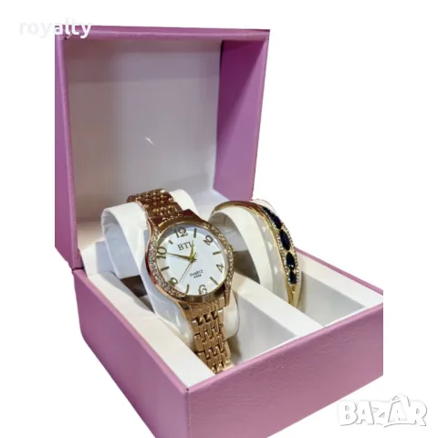 Луксозен дамски часовник с елегантна гривна – стил и изящество в една кутия, снимка 6 - Подаръци за жени - 49173573