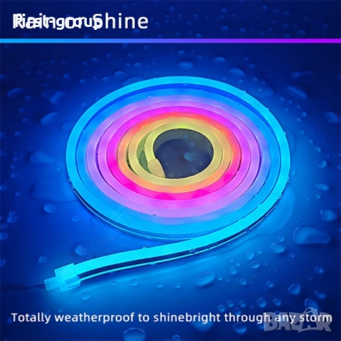 Комплект IC-RGB LED Неонова Лента 5М Bluetooth дистанционно управление, снимка 9 - Лед осветление - 53047503
