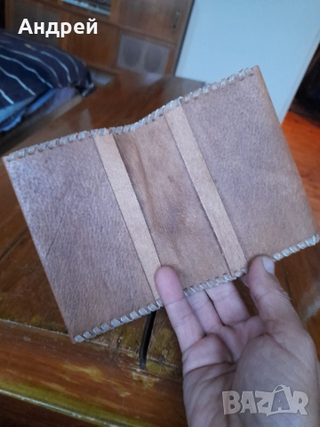 Стар кожен портфейл #4, снимка 4 - Други ценни предмети - 52258317