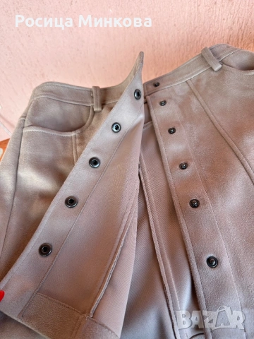 Велурена пола Zara, снимка 4 - Поли - 53990234