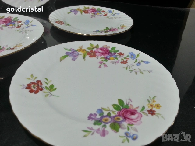 английски фин костен порцелан чинии , снимка 3 - Антикварни и старинни предмети - 54336262