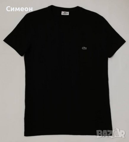 Lacoste оригинална тениска S памучна черна фланелка