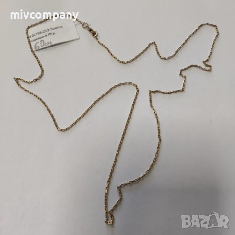 Златен Синджир 4.18гр 60см., снимка 3 - Колиета, медальони, синджири - 50841617