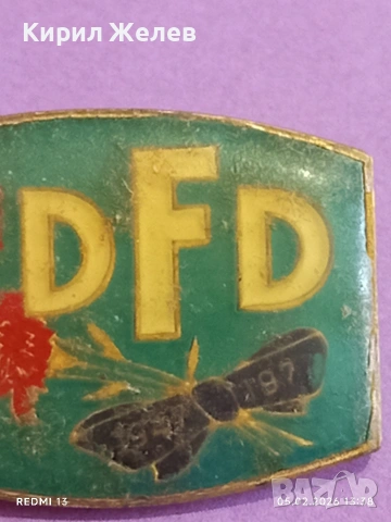 Рядка значка 30г. Демократичен женски съюз на Германия 53542, снимка 5 - Колекции - 53368076