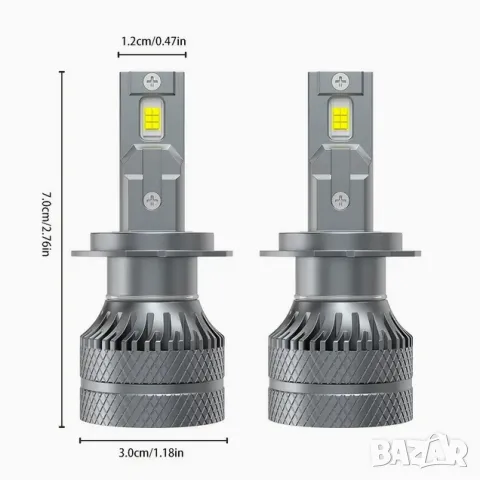 Н7 , Н4, 9012, HIR2 крушки, 75000 лумена 6500K, CSP чип , снимка 2 - Аксесоари и консумативи - 49661823