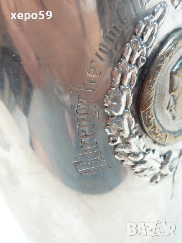 Сребърна немска чаша(предизборна кампания на фюрера), снимка 7 - Антикварни и старинни предмети - 52524475