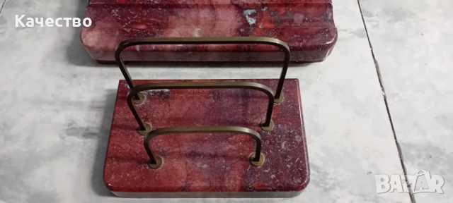 Мраморна мастилница, снимка 4 - Антикварни и старинни предмети - 44573333