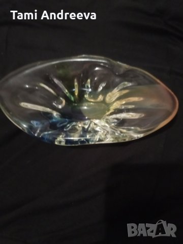 Стара Мурано кристална купа, снимка 4 - Антикварни и старинни предмети - 29913615