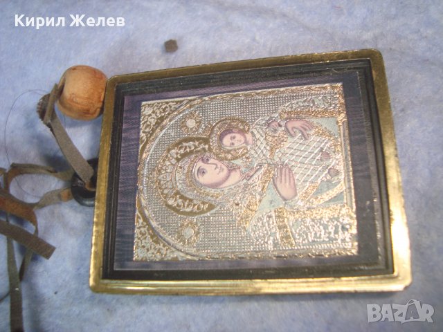 ПРАВОСЛАВНА ИКОНКА ДВУСТРАННА КРАСИВА СТАРА НАГРЪДНА  54451, снимка 8 - Антикварни и старинни предмети - 37656551