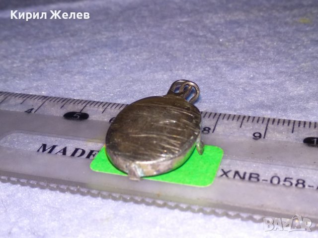 СТАРА СРЕБЪРНА ВИСУЛКА от МЕДАЛЬОН СРЕБРО 925 с ГНЕЗДО за ВГРАЖДАНЕ на СКЪПОЦЕНЕН КАМЪК 34462, снимка 6 - Антикварни и старинни предмети - 39318955