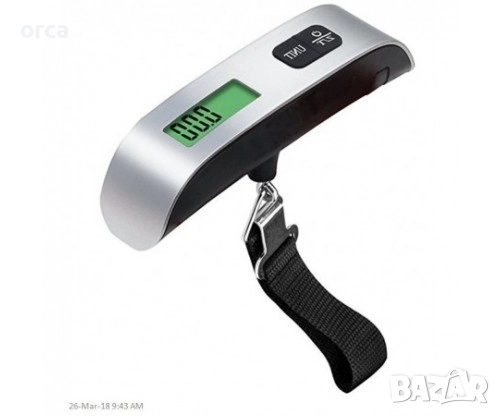Ръчен кантар за багаж до 50 кг с LCD дисплей и термометър, снимка 4 - Такъми - 51837560