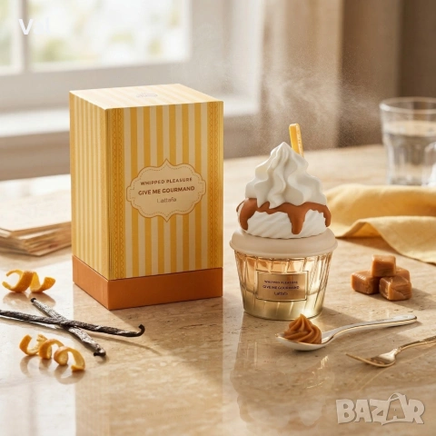 Унисекс парфюм Lattafa Give Me Gourmand Whipped Pleasure - С нотки на карамел, пуканки и мускус, снимка 10 - Унисекс парфюми - 54071154