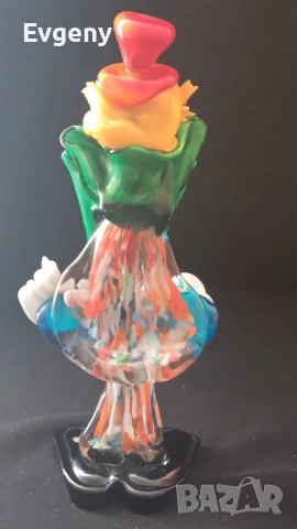 Фигурка клоун изработена от Муранско стъкло , снимка 6 - Фигурки - 53140072
