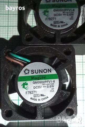 Вентилатор,25mm. X 25mm. X 10mm. FAN SUNON GM0502PFV1-8, 5VDC., снимка 2 - Други - 40125991