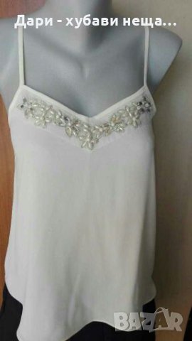 Потник/топ с мъниста и камъчета🍀❤S/M,M❤🍀арт.884