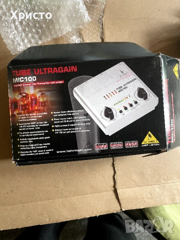 Лампов предусилвател Behringer MIC100, снимка 6 - Микрофони - 54277594