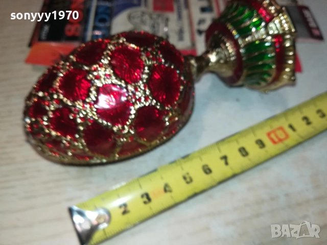 ФАБЕРЖЕ-ЯЙЦЕ МЕД/МЕСИНГ 3108251912, снимка 3 - Антикварни и старинни предмети - 51554498