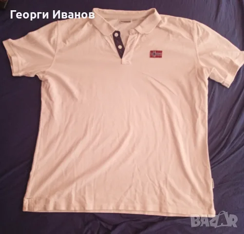 %!SALE!% КАТО НОВ NAPAPIJRI XL ОРИГИНАЛЕН бял поло-шърт тениска с яка Напапири