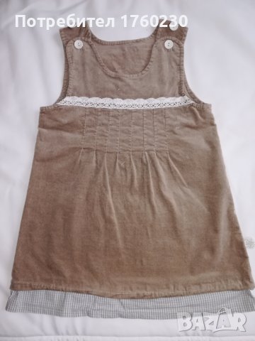 Детски сукман от кадифе и дантела , снимка 1