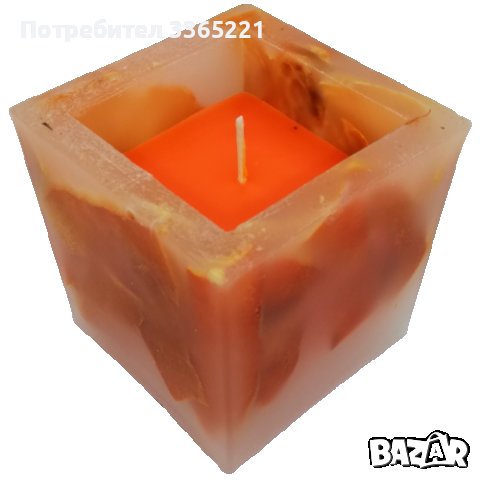Портокал ароматна свещ, снимка 1 - Ръчно изработени сувенири - 37957731