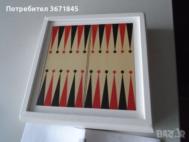 пет игри в едно, шаф, табла, карти, домино, клечки, снимка 5 - Шах и табла - 53345701