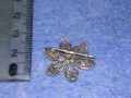 СТАРА ФЛОРАЛНА ФИЛИГРАННА СРЕБЪРНА БРОШКА ЦВЕТЕ СРЕБРО 925 ФИНА РЪЧНА МАЙСТОРСКА ИЗРАБОТКА 43305, снимка 11