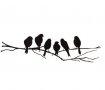 Черни птици птички на Клон самозалепващ стикер лепенка за стена мебел декор украса, снимка 2
