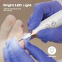 Нов Професионален Комплект Маникюр: Електрическа Пила, 5 Скорости, LED, снимка 4