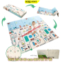 Сгъваемо детско килимче за игра, топлоизолиращо 180x200x1cm - Трафик + Джунгла- КОД 4141, снимка 3