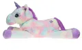 Плюшен легнал еднорог в цветовете на дъгата 1м S_1231234, снимка 2