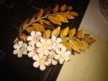 РЯДКА СТАРА БРОНЗОВА ФЛОРАЛНА СКЪПОЦЕННА БРОШКА МАЙСТОРСКА ЮВЕЛИРНА РАБОТА - УНИКАТ 6235, снимка 7