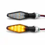 Комплект LED мигачи за мотор с монтажна резба 12V 2 броя, снимка 1