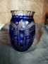 кристална ваза бохемия кобалт, снимка 2