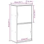 vidaXL Страничен шкаф ODDA White 40x24x79 cm Масивна дървесина Бор, снимка 10