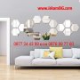 Стикери за стена Огледални стикери плочки шестоъгълни за украса декорация на стена бана мебели 3847, снимка 1