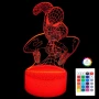 Холограмна 3D LED лампа Spider Man-дистанционно управление 16 цвята+други режими на управление, снимка 5