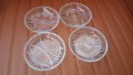 Кристални чинийки за сухи мезета 4 бр , снимка 1 - Чинии - 42030474