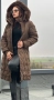 Стилно дълго дамско яке с пух по качулката,, снимка 3
