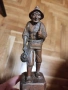 Детайлна стара немска дърворезба(липа) статуетка деца на люлка, снимка 8