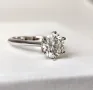 Елегантен Сребърен 925 Пръстен с 3 Каратов Мойсанит!!!, снимка 2