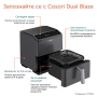 Фритюрник с горещ въздух Cosori Dual Blaze CAF-P681S, 6.4L, Черен С горен и долен реотан [НОВ], снимка 9