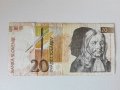 Банкнота 20 толара- Словения., снимка 1 - Нумизматика и бонистика - 39232540