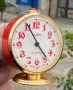 Стар съветски механичен будилник СЛАВА 11 камъка, снимка 5