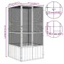 vidaXL Клетка за птици антрацит 111x107x211,5 см поцинкована стомана, снимка 5