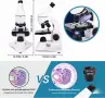 USCAMEL 40X-2000X микроскоп за деца, възрастни, ученици, с комплект препарати, професионален , снимка 3
