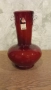 Ваза червено стъкло , снимка 1