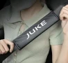 2бр-19лв карбон кожа калъфи за колан с надпис Juke за Nissan Juke + подарък, снимка 1