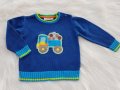 Детски пуловер с камионче 9-12 месеца, снимка 1 - Бебешки блузки - 30983411