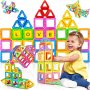 Образователна играчка строител с магнитни плочки за деца, снимка 1 - Образователни игри - 42796079