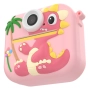 Детски фотоапарат за моментални снимки с принтер и вградени игри Зелен Син Розов, снимка 10